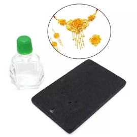 실용적인 전문가용 금 테스터 산성 키트 검사 터치스톤 탐지 테스트 도구 세트 [stone] Practical Professional Gold Tester Acid Kit Inspection Touchstone Detection Testing Tool Set [stone]