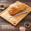 Sabatier Extra-Large Bamboo Cutting Board with Juice Trench & Handles,