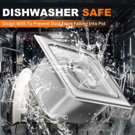 Aplancee Aplancee 4-Pack Stainless Steel Hotel Pans with Lids,1/6 Size x 4 Inch Deep,Commercial Food Steam Table Pan Dishwasher Safe,Durable Metal Catering Trays with Lid for Buffet,Salad &Restaurant,Cooking