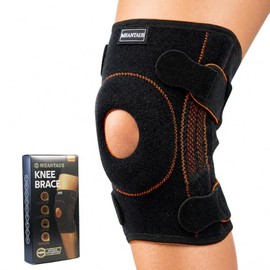 Knee Brace, Adjustable Compression Knee Support with Side Stabilizers, Patella Knee Sleeve for Men Women, Knee Pad for Weightlifting Running Basketbal