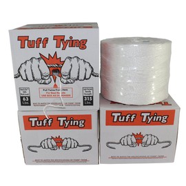SGT KNOTS Tuff Tying Polypropylene Twine - Commercial Bundling Packaging and Center Pull Box Dispenser (2 ply - 4200ft, White)