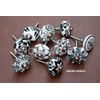 KNOBSWORLD Set of 10 Black & White Ceramic knobs Cabinet