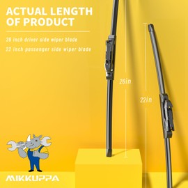 Replacement for 2011-2018 Ford Explorer - MIKKUPPA 26"+22" Windshield Wipers - All Season Wiper Blades, Pack of 2