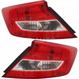 jpautowholesale For 2012-2013 Honda Civic Coupe Tail Light Set Driver and Passenger Side