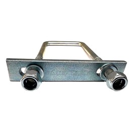 U Bolt Square M10 Thread with Back Plate 50mm Inner Width x 120mm Length with Nuts and Washers (4)