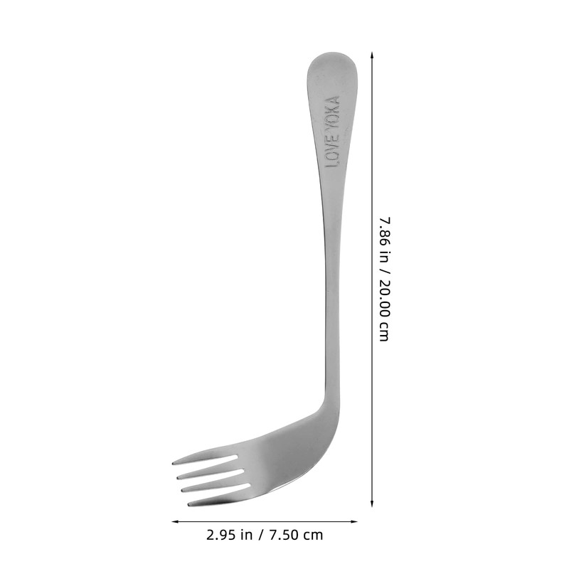 Left Handed Adaptive Utensils Set Stainless Steel Angled Fork and