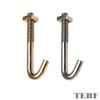 TERF® M8 X 200mm J Hook Bolts Zinc Yellow Plated