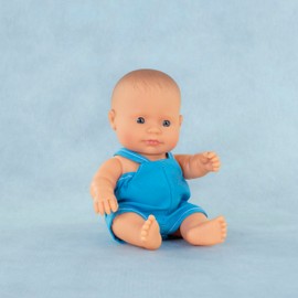Miniland Baby Doll Caucasian Boy 21cm. Made in Spain with vanilla scent. Anatomically correct. My friends & Me collection
