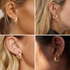 ALEXCRAFT 14K Chunky Gold Hoop Earrings for Women Thick Small