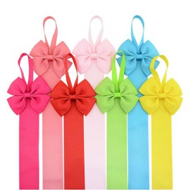 QUUPY 12Pcs Hair Bow Holder Organizer Hair Accessories Storage Headband Display Hanger Hanging Jewelry Organizers for Baby Girls Room Door Wall (Mix Color)
