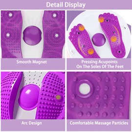 Twister Board for Exercise Waist Twisting Disc Ankle Body Aerobic Exercise Waist Twisting Machine Exercise Twist Board With Foot Massage (Purple)