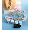 TIANCI FBYJS 8 Pairs Stainless steel Ear Tunnels Earrings Silicone