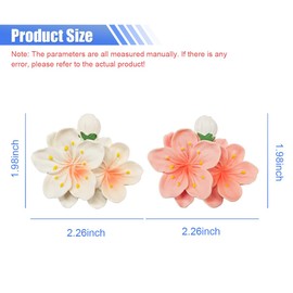 DUSCOKE 2PCS Cute Flower Car Dashboard Air Vent Trim Clip, Aesthetic Car Diffuser Air Fresheners Outlet Clip, Auto Interior Decoration Charm Accessories for Women Girl (White&Pink)