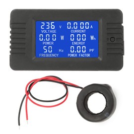 DEWIN 6-in-1 KWh Tester, Multifunctional Current (watt) Current (Ampere) Voltage (Volt) Meter Tester Digital Meter AC PZEM-022 100A Voltage Current Test with Closed Type CT