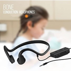 Wired Bone Conduction Headphones, Open Ear Sports Headphone, with IP8 Waterproof Sweatproof and Noise Reduction Microphone, for Running, Sports, Fitness