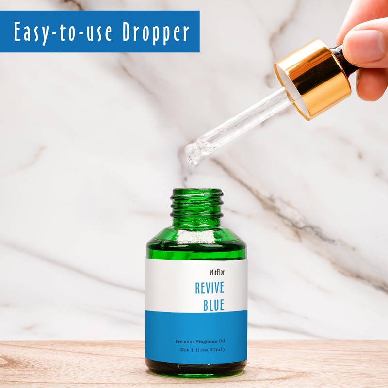 Revive Blue Fragrance Oil, MitFlor Single Scented Oil, Large Size