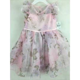 Zenzi Girls Dress Pink Floral Flower Girls Dress Tulle 3 Layer NWT 3T