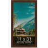 wallsthatspeak 11x31 Mocha Walnut Picture Frame for Puzzles Posters Photos