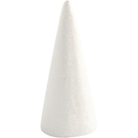 Creativ 543600 5-Piece 14.5 cm Polystyrene Cones, white