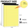 Utron 6 PCS Small Legal Pads 5x8 Yellow and White,