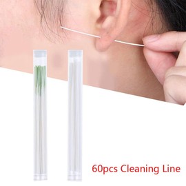 White Ear Piercing Cleaner Convenient Earrings Hole Floss Aftercare Nourish Girls Herb Ear Dirt Floss,Piercing Supplies,Piercing and Tattoo Supplies