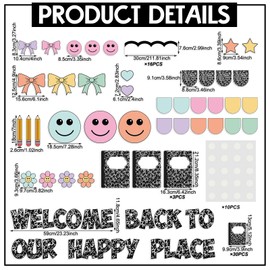 Motiskyy Composition Notebook Classroom Decor Welcome Back to School Bulletin Board Set DIY Paper Die Cuts Poster Decorating Supplies for First Day of School Craft Classroom Wall Decor