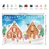WOLADA Christmas Gingerbread House Backdrop Kids Christmas Backdrop Cookie Exchange
