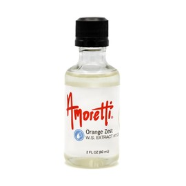 Amoretti - Orange Zest Extract Water Soluble 2 oz - Highly Concentrated & Perfect For Pastry, Savory, Brewing, and more, Preservative Free, Vegan, Kosher Pareve, Keto Friendly
