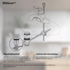 Hibbent Universal Drain Fitting, Pop-Up Valve for Sinks and Washbasins
