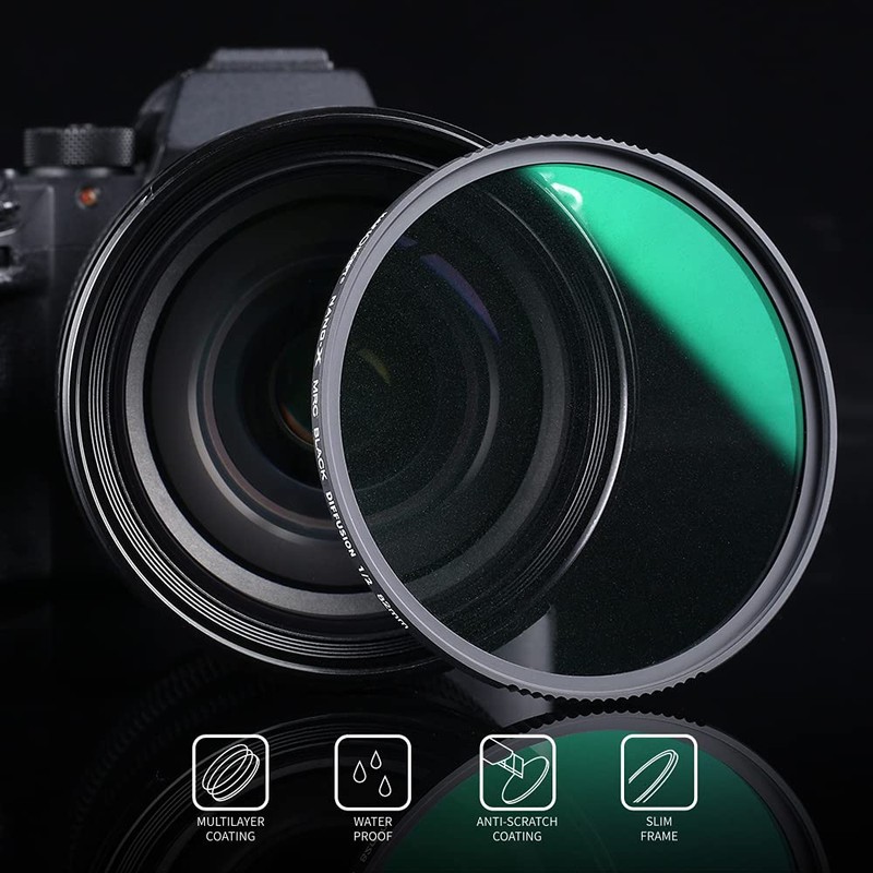 K&F Concept 49mm Black-Mist 1/2 Diffusion Filter Soft Glow Cine
