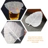 Housoutil 4PCS Stainless Steel Tea Infuser Pads, Leaf-Shaped Mesh Strainer