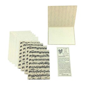 Ruth and Wilde Greeting Card and Envelope Set: Sheet Music, Eco-friendly Handmade Lokta Paper