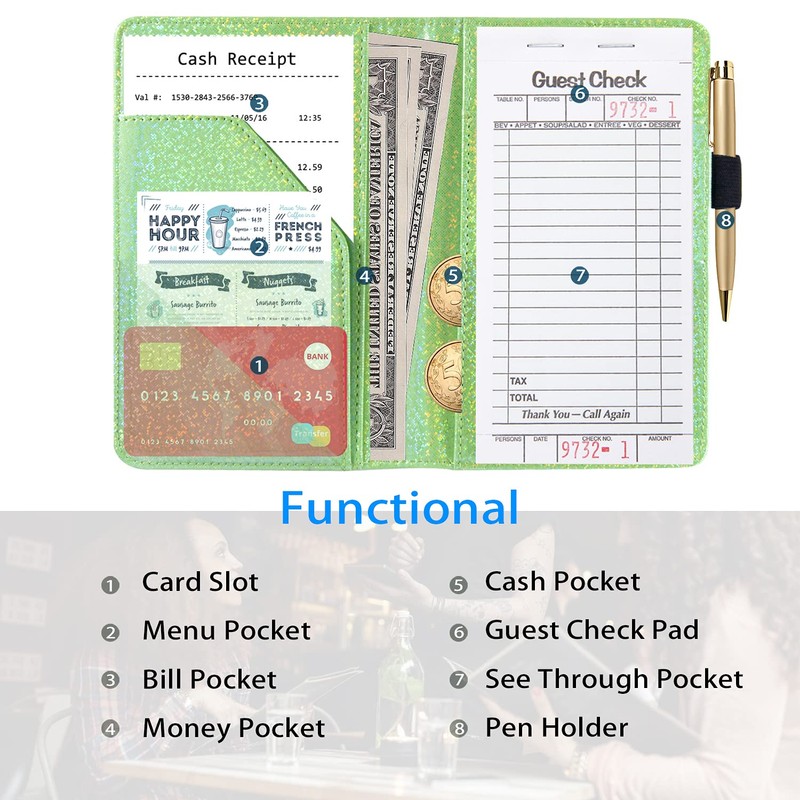 ACdream Server Books for Waitress, Guest Book Note Pad, Cute