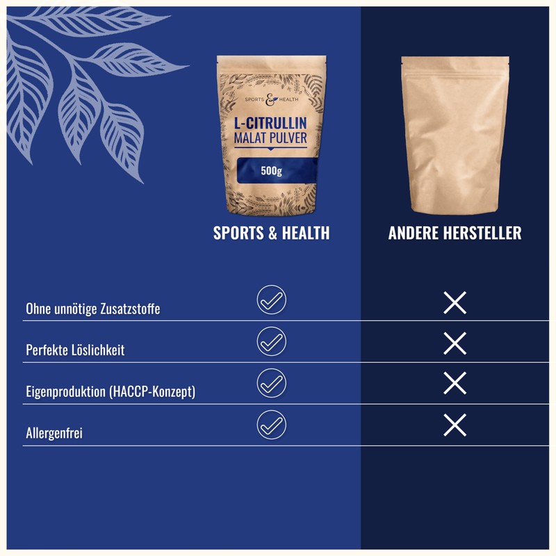 L-Citrulline Malate Powder as 500 g Citruline Powder in a