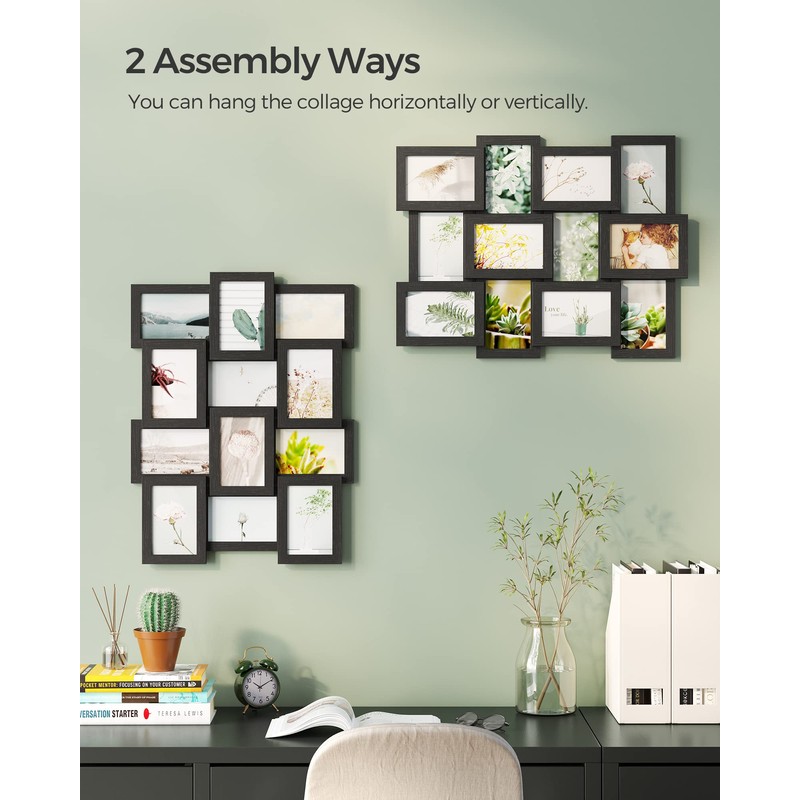 SONGMICS Collage Picture Frames, 4x6 Picture Frames Collage for Wall