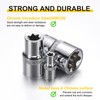sourcing map E-Torx Socket 3/8" Drive E10 Star Female Socket