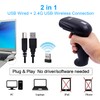 USB Wireless Barcode Scanner with Stand,Symcode Barcode Scanner Wireless Versatile