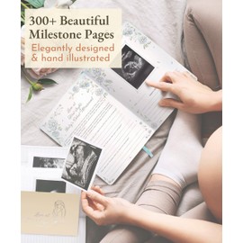 Keepsake Pregnancy Journal with Weekly Guides, Milestone Pages, and Gift-Ready Packaging - Beautiful Mom To Be Gift - Premium Pregnancy Gifts for Expecting Mom (338 Pages, Acid-Free Paper, Hardcover)
