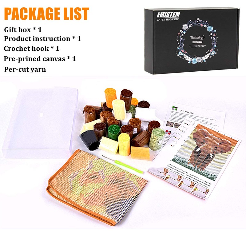 EMISTEM Latch Hook Kits for Adults - DIY Latch Hook