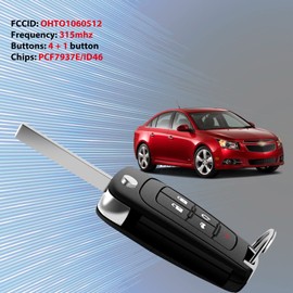 Keyless Entry Remote Fob Fits for Chevy Camaro Equinox 2010-2019/ Cruze 2011-2016/ Sonic 2012-2017/ Malibu 2014-2016/ GMC Terrain Buick Lacrosse Regal Verano Encore Replacement for P/N: OHT01060512