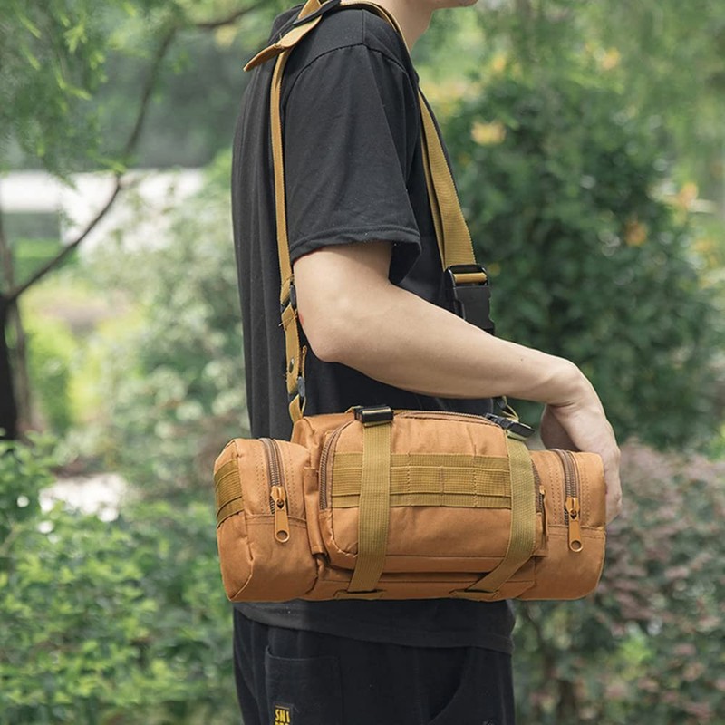 (Black) Outdoor Military Tactical Waist Bag Camping Shoulder Chest Bag