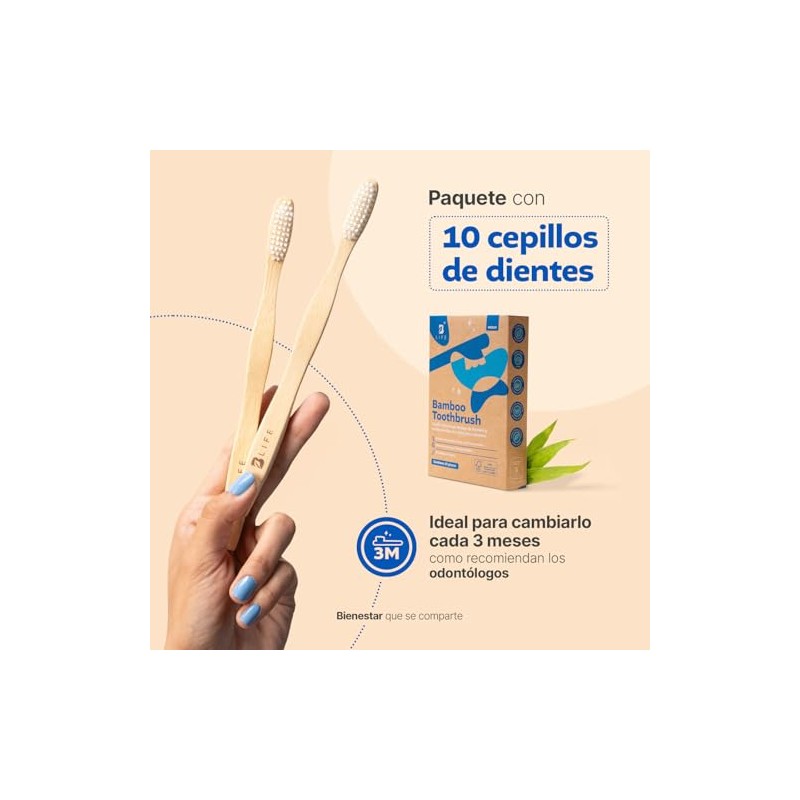 B Life Cepillos De Dientes De Bambú | Kit Con