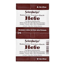 Seitenbacher Yeast for Bread, Cakes and Pastries, No Additives, 4 x 20 g