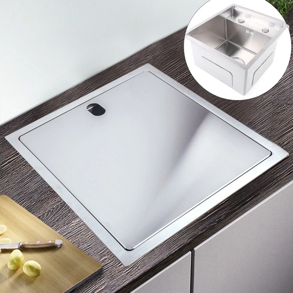 Unbranded Hidden Kitchen Sink Square In/Outdoor & Drain Folding Faucet