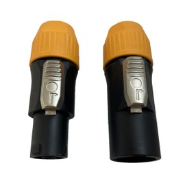 usbargainsound.com ProCraft KT024/KT025 AC Cable End Power IN & OUT 20A 250V Mates W/Neutrik TRUE1, Black and Orange