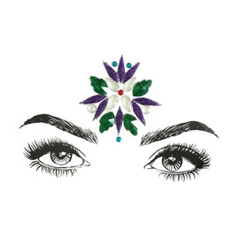 Minkissy 3sets Acrylic Rhinestone Applicator Body Glitter Sticker Face Jewels Crystal Sticker for Festival Decor 6pcs*3