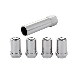 McGard For Dodge Stratus 1995-2006 Wheel Lock Nut Set | Chrome Finish | M12 by 1.5 Thread | 13/16 Hex | 1.24 Inches Overall Length | Cone Seat Nut | Set of 4 Locks and 1 Key