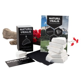 Natura Uralis Premium Belgorod Chalk Slabs, 240 g of White Chalk Slabs, Amazing Crunch, Satisfying Earthy, Velvety and Firm Texture, ASMR Sensation, Natural Calcium Carbonate