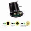 GICO Quality Dice Cup Large (Genuine Leather) XL Black with