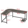 Teraves Reversible L Shaped Desk, 57.9" Gaming Computer Desk, Modern
